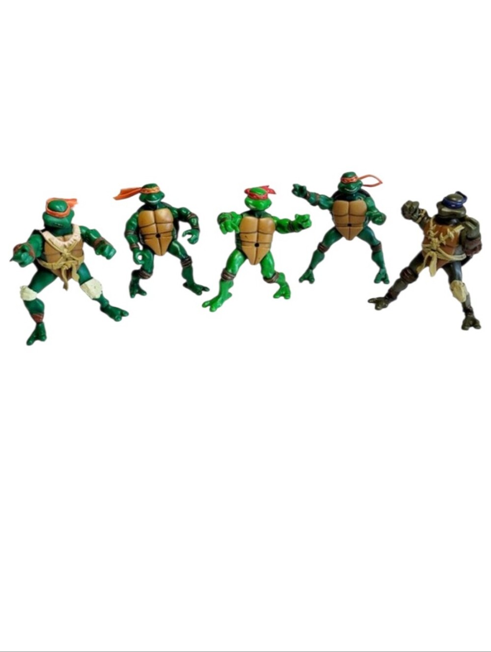 VTG 2002/2003 Playmates TMNT Action Figures Lot of 5 - Loose Turtles Crew